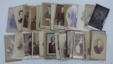 Fifty Victorian photographic portraits, each 10 x 6 cm. UK P&P Group 1 (£16+VAT for the first lot