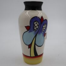 Lorna Bailey vase in the Lakeside pattern, H: 20 cm, no cracks or chips. UK P&P Group 2 (£20+VAT for