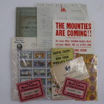 Mixed ephemera for New York and San Antonio expositions. UK P&P Group 1 (£16+VAT for the first lot