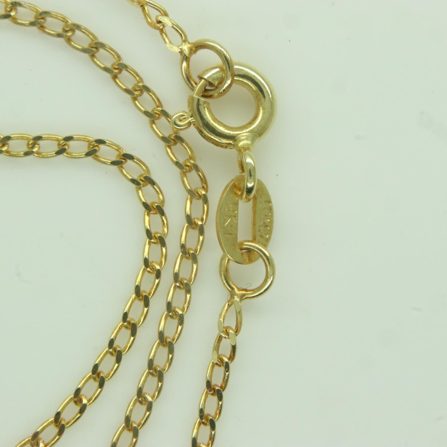 Italian 9ct gold neck chain, L: 41 cm, 1.7g. P&P Group 0 (£6+VAT for the first lot and £1+VAT for - Image 2 of 2