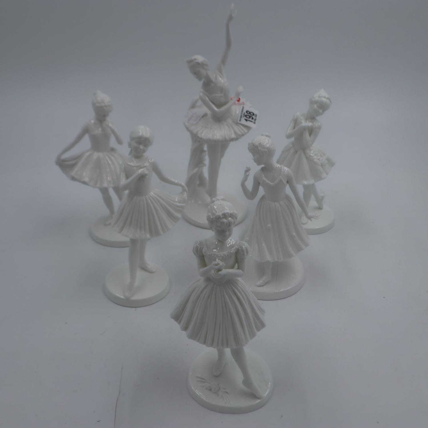 Six Coalport dancing girl figurines, no cracks or chips. UK P&P Group 3 (£30+VAT for the first lot