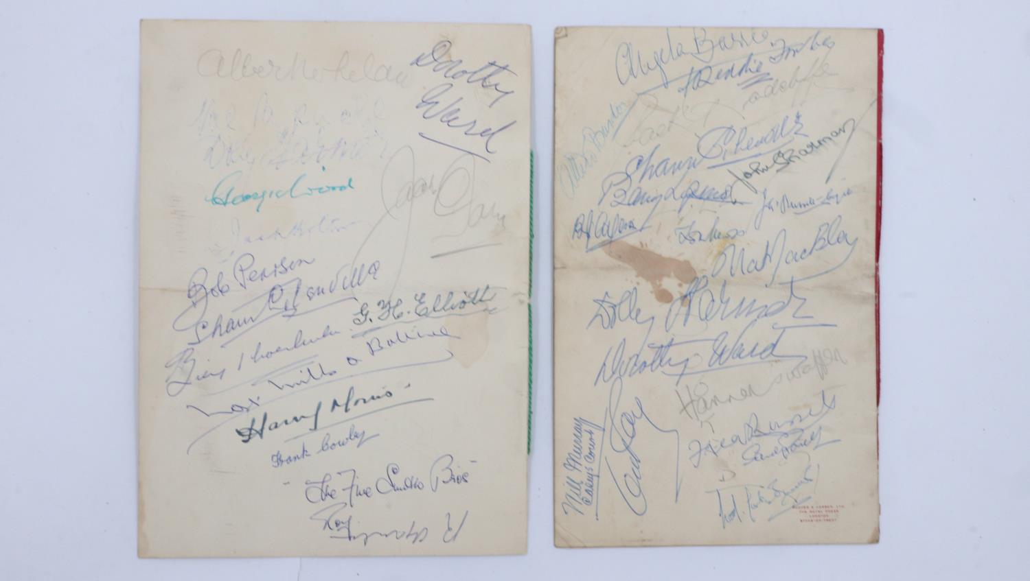 Grand Order of Water Rats annual ball programmes, 1948-1950, both with multiple signatures. UK P&P - Image 2 of 2