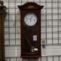 Hermle wall clock with Westminster chime, H: 60 cm. Not available for in-house P&P