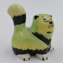 Lorna Bailey cat, Fluffy, L: 12 cm. UK P&P Group 1 (£16+VAT for the first lot and £2+VAT for