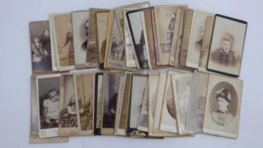 Fifty Victorian photographic portraits, each 10 x 6 cm. UK P&P Group 1 (£16+VAT for the first lot