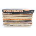 Large collection of Elvis Presley LPs. Not available for in-house P&P