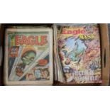 Box of Eagle comics, approximately 100. Not available for in-house P&P