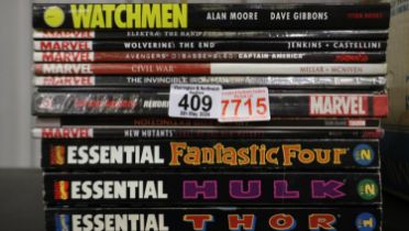 Twelve graphic novels and comic compilation. UK P&P Group 3 (£30+VAT for the first lot and £8+VAT