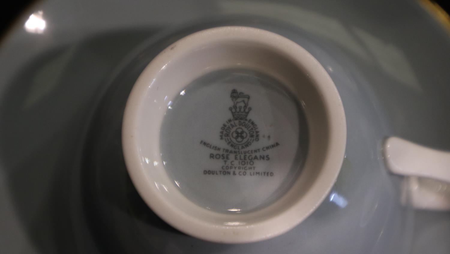 Royal Doulton dinner and tea service in the Rose Elegans pattern, approximately 80 pieces, no cracks - Image 2 of 2