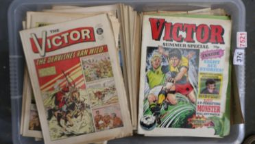 Comics: Box of Victor comics, approximately 150. Not available for in-house P&P