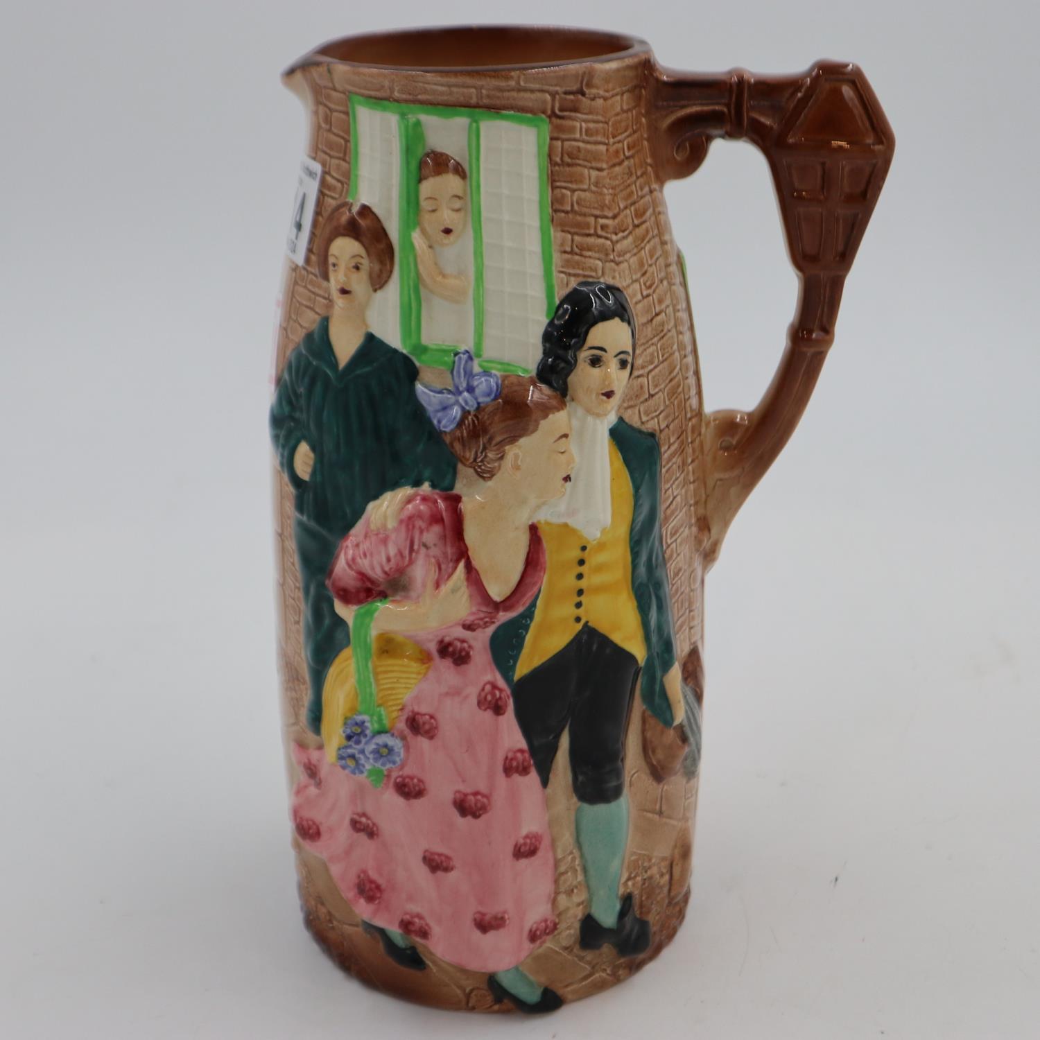 Large Burleighware jug, H: 25 cm, no cracks or chips. UK P&P Group 2 (£20+VAT for the first lot