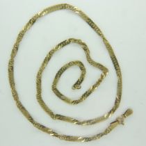 9ct gold twist-link neck chain, damaged, 7.1g. P&P Group 0 (£6+VAT for the first lot and £1+VAT