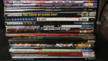 Twenty DC Superman graphic novels and books. UK P&P Group 3 (£30+VAT for the first lot and £8+VAT