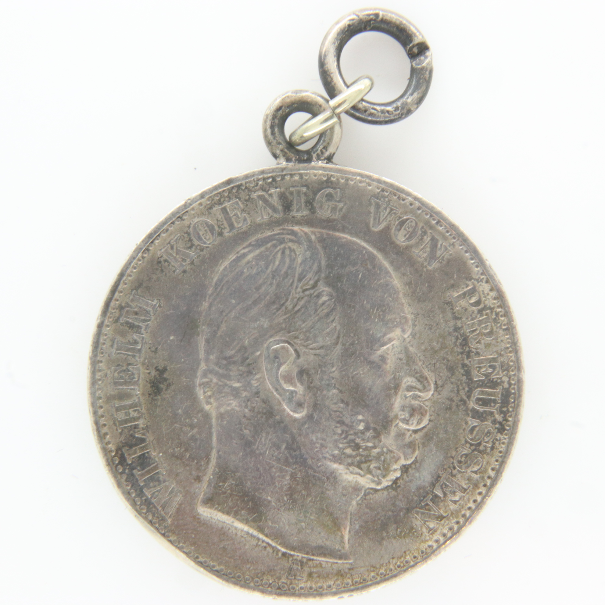 1889 silver German warriors league medal. UK P&P Group 0 (£6+VAT for the first lot and £1+VAT for - Image 2 of 2
