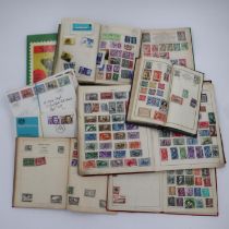Mixture of old stamp albums, approximately fifty first day covers. UK P&P Group 3 (£30+VAT for the