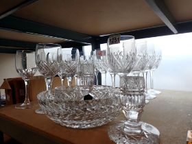 Mixed crystal drinking glasses. Not available for in-house P&P