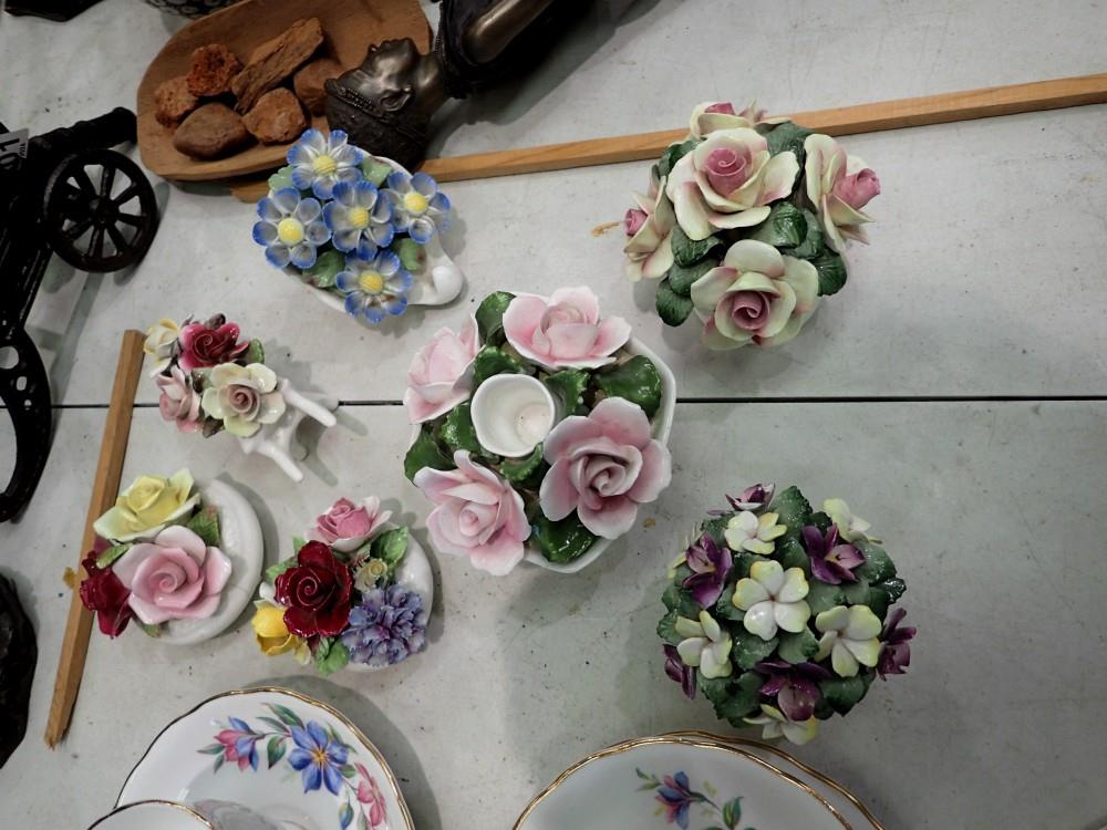 Mixed floral ceramics. Not available for in-house P&P