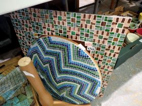Table and mirror with hobby tile decoration. Not available for in-house P&P