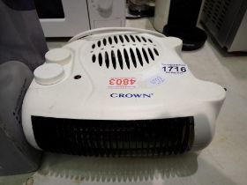 Crown model CRH6140F floor heater fan. Not available for in-house P&P