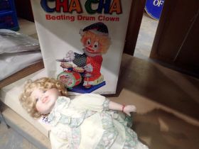 Cha Cha clown, doll and dressing set. Not available for in-house P&P