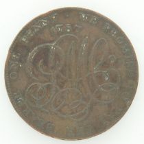 1787 Parys mining penny token, gVF. UK P&P Group 0 (£6+VAT for the first lot and £1+VAT for