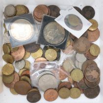 Mixed coins, mostly pre-decimal UK. UK P&P Group 1 (£16+VAT for the first lot and £2+VAT for