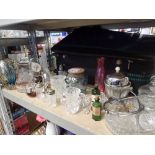 Shelf of mixed glass. Not available for in-house P&P