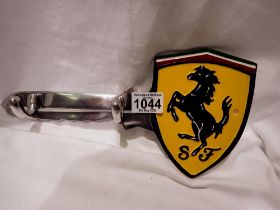 Cast aluminium Ferrari key hook, W: 30 cm. UK P&P Group 1 (£16+VAT for the first lot and £2+VAT