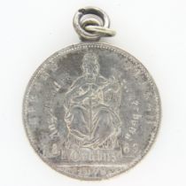1889 silver German warriors league medal. UK P&P Group 0 (£6+VAT for the first lot and £1+VAT for