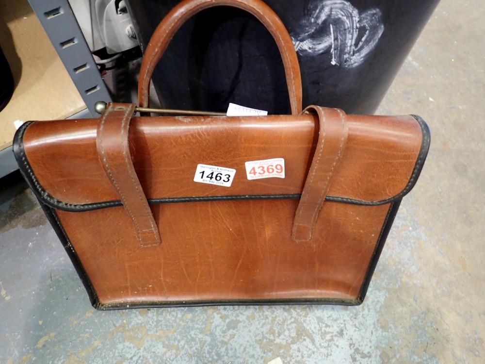 Modern leather briefcase. Not available for in-house P&P
