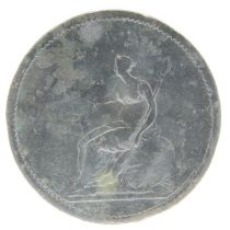 1806 copper penny of George III - F grade. UK P&P Group 0 (£6+VAT for the first lot and £1+VAT for
