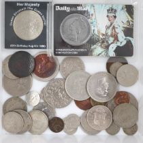 Collection of mostly UK pre-decimal coins and commemorative types. UK P&P Group 1 (£16+VAT for the