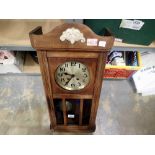 Large wall clock with Westminster chime, key and pendulum. Not available for in-house P&P