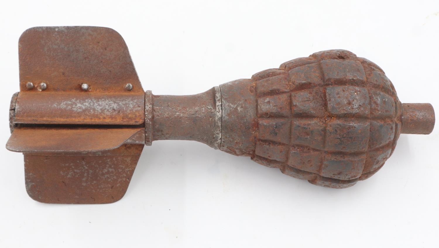 Cutaway WWI 1st Pattern Granatenwerfer Spigot Mortar Round. UK P&P Group 2 (£20+VAT for the first - Image 2 of 2