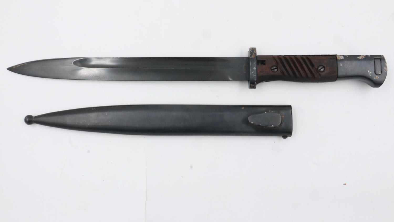 German WWII K98 bayonet with steel scabbard. UK P&P Group 2 (£20+VAT for the first lot and £4+VAT