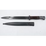 German WWII K98 bayonet with steel scabbard. UK P&P Group 2 (£20+VAT for the first lot and £4+VAT