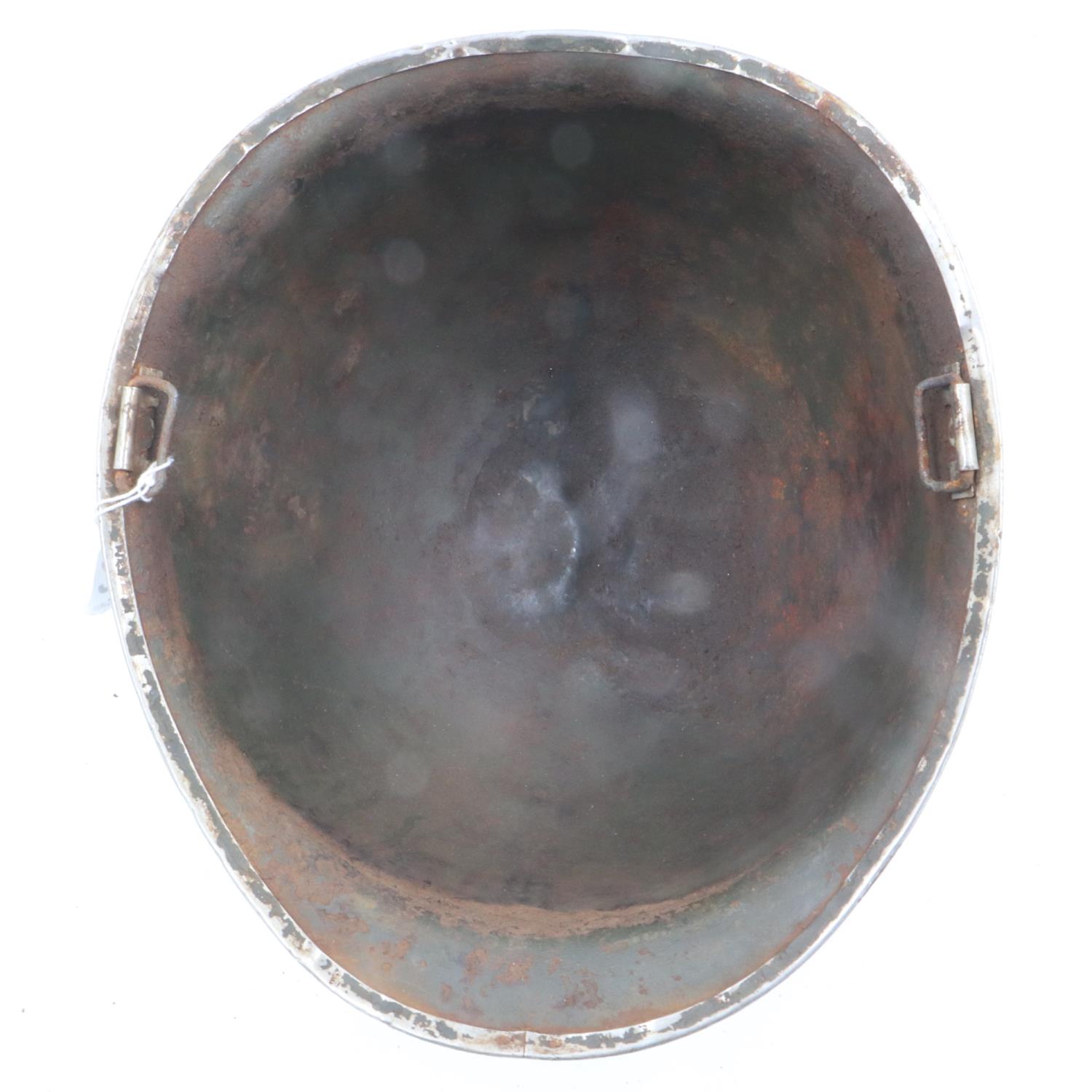 WWII US M1 Swivel Bale Helmet, with insignia of the 8th Infantry Division. This helmet has the - Image 4 of 4