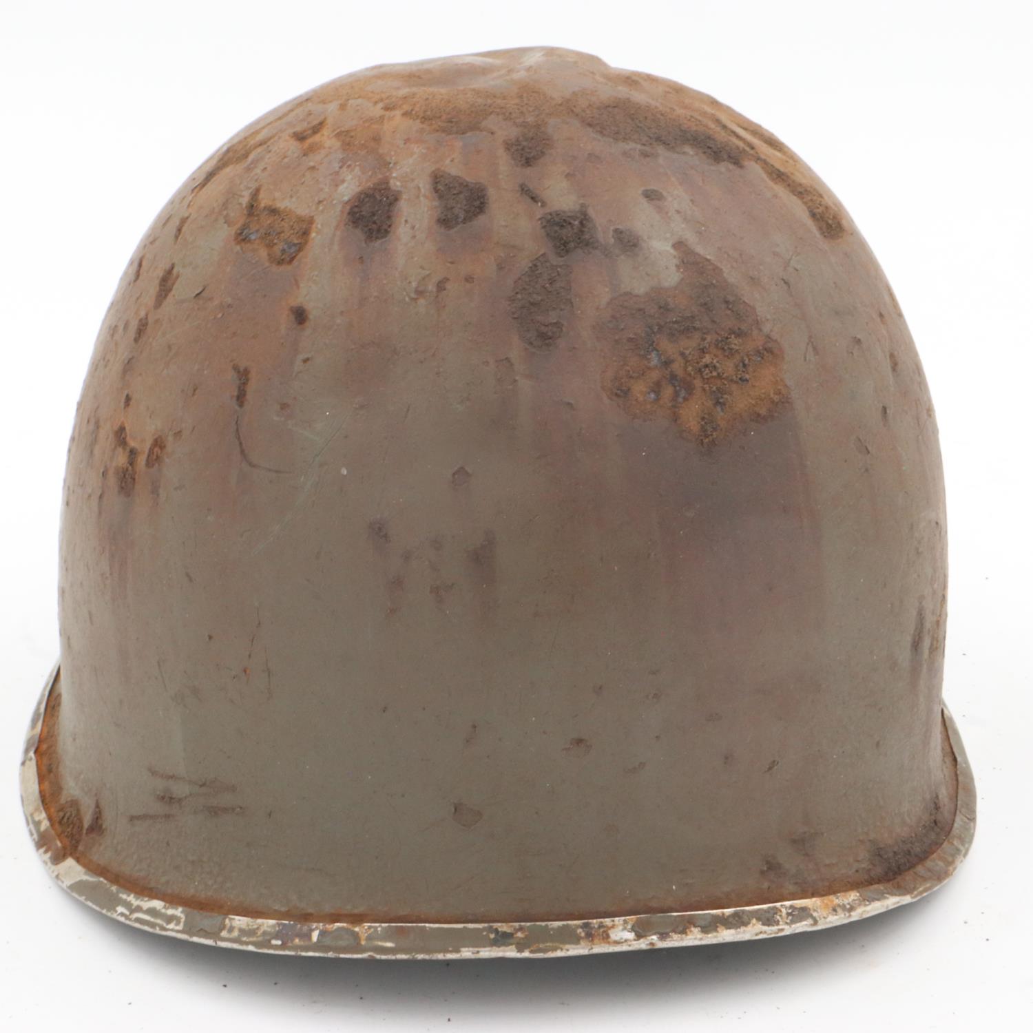 WWII US M1 Swivel Bale Helmet, with insignia of the 8th Infantry Division. This helmet has the - Image 3 of 4