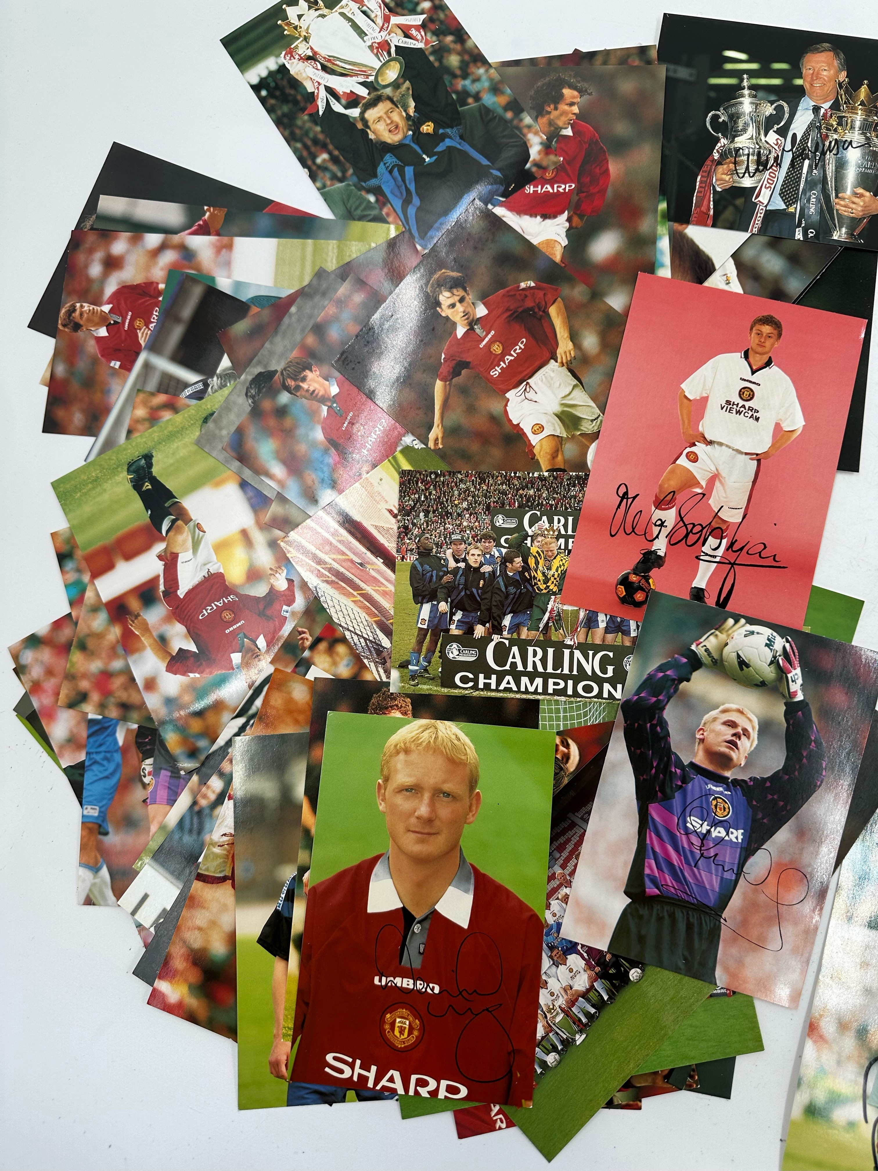 Collection of mixed Manchester United Football Club pictures, some are signed. and a signed copy - Image 2 of 5