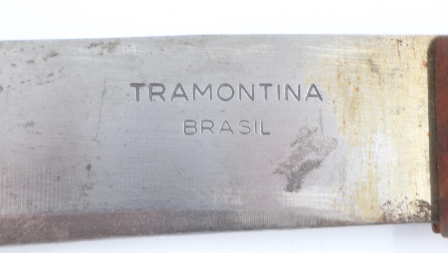 Tramontina (Brazil) machete with leather sheath. UK P&P Group 2 (£20+VAT for the first lot and £4+ - Image 2 of 2