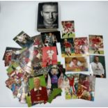 Collection of mixed Manchester United Football Club pictures, some are signed. and a signed copy