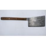 A large vintage butcher's cleaver. UK P&P Group 3 (£30+VAT for the first lot and £8+VAT for