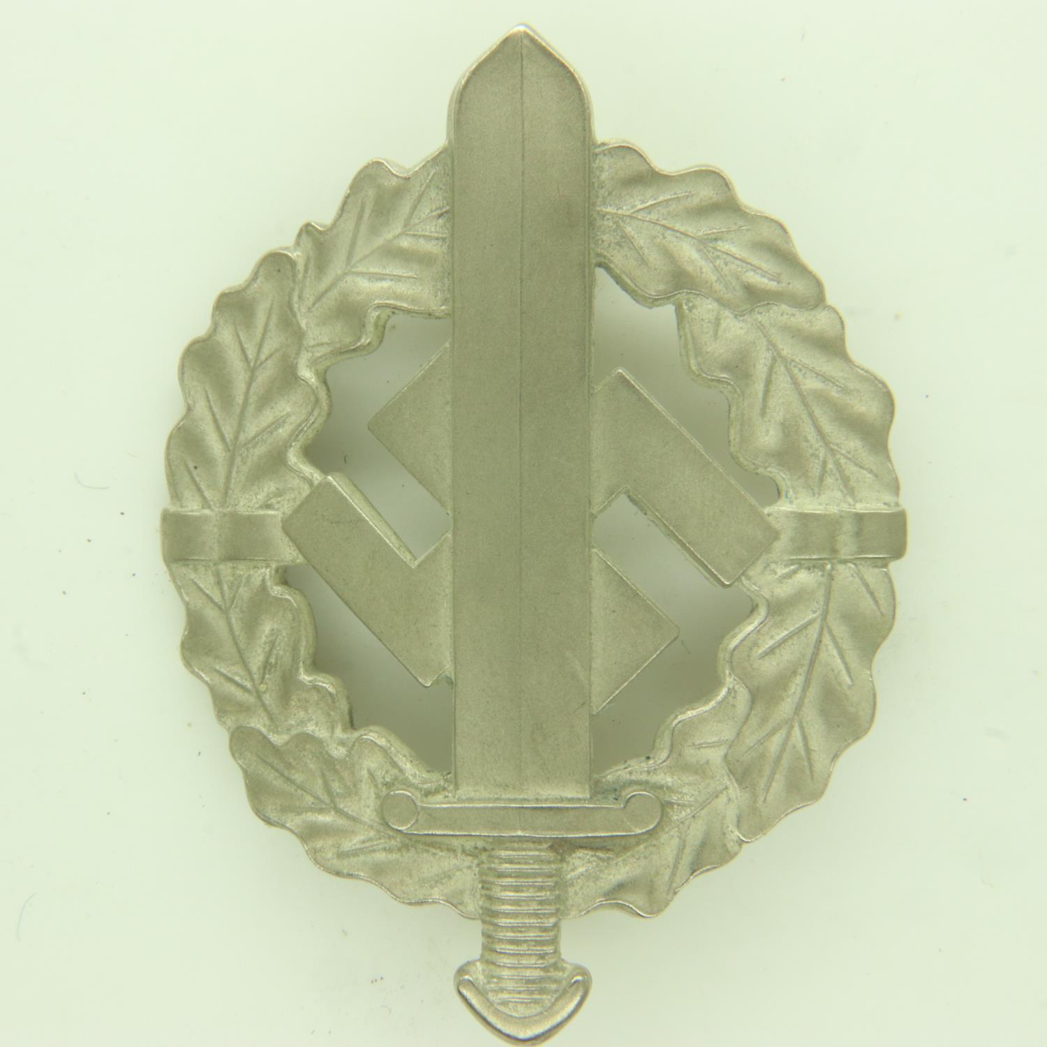 Third Reich 1st Pattern Silver Grade SA Sports Badge, maker Berg & Nolte. UK P&P Group 0 (£6+VAT for