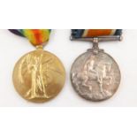 British WWI medal pair to 47167 Pte J Leary, Manchester Regiment. UK P&P Group 0 (£6+VAT for the