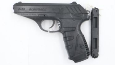 P25 Blowback pistol with clip. UK P&P Group 1 (£16+VAT for the first lot and £2+VAT for subsequent