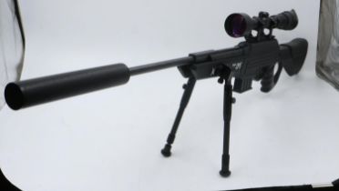 Special operations .177 air rifle with Tasco 3-9x50 scope, silencer and bipod. UK P&P Group 3 (£30+