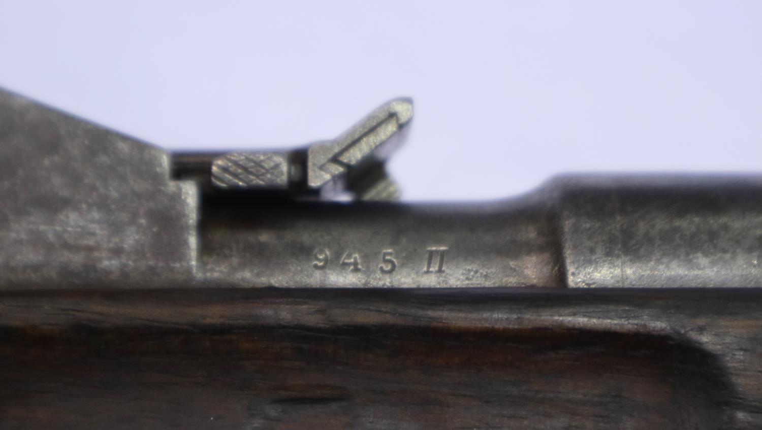 An Austrian Mannlicher M1886 obsolete calibre 11mm bolt-action rifle, bearing Chilean registration - Image 7 of 7