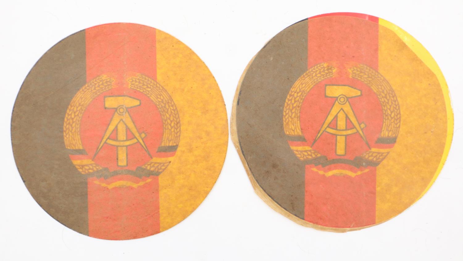 Pair of East German DDR NVA military vehicle door badges. Fitted to all vehicles including tanks and