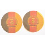 Pair of East German DDR NVA military vehicle door badges. Fitted to all vehicles including tanks and