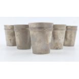 A set of six silver plated German Gebirgsjäger division (Mountain Troops) schnapps cups, impressed